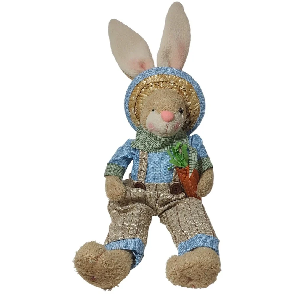 Burton and Burton‎ Plush Easter Bunny Clothing Carrot Hat Sitting Seventeen Inch